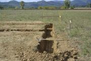 Implantation villa creusement fouilles